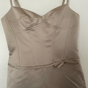 BCBGMaxAzria Champagne Bustier-Style Cocktail Dress